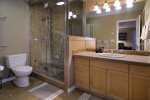Junior suite bathroom with steam shower